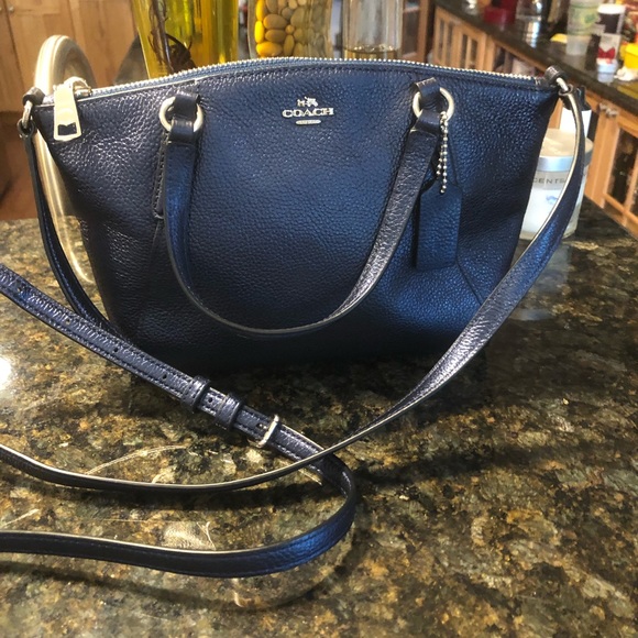 Coach Handbags - Coach mini-Prairie Satchel In holographic blue